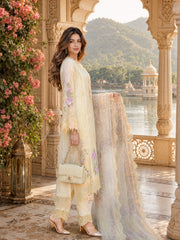 Nooriyah Luxury Embroidered Chiffon By Noor By Saadia Asad | D5 - Pale Yellow