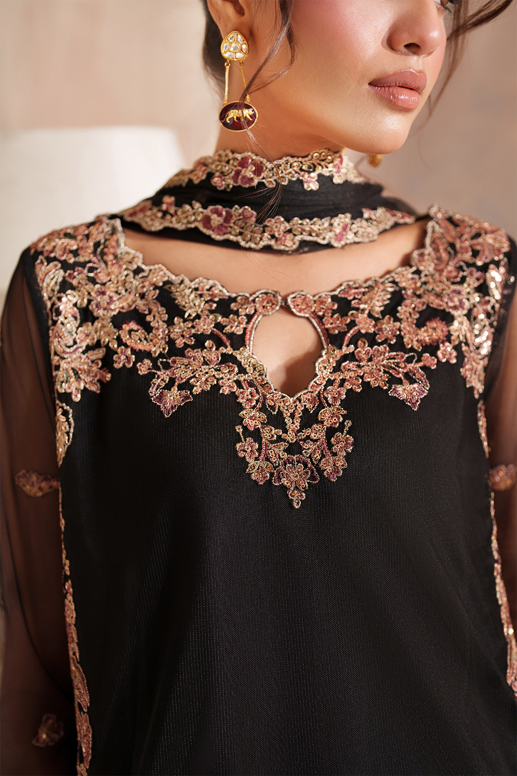 Iznik | Chinon Chiffon | CC-77 Embroidered Net