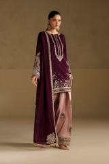 Iznik Formals | UE-733 Embroidered Ramen Silk
