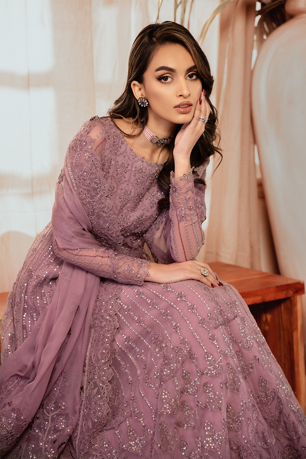 Chiffon Kari Embroidered Collection'24 By Iznik ICK-02