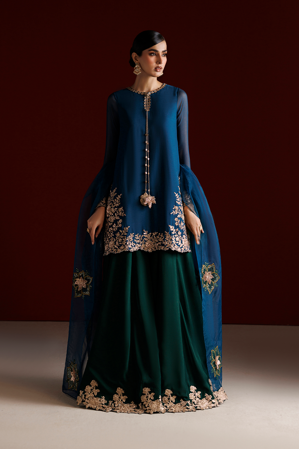 Iznik Semi Formals | CC-102 Embroidered Chiffon