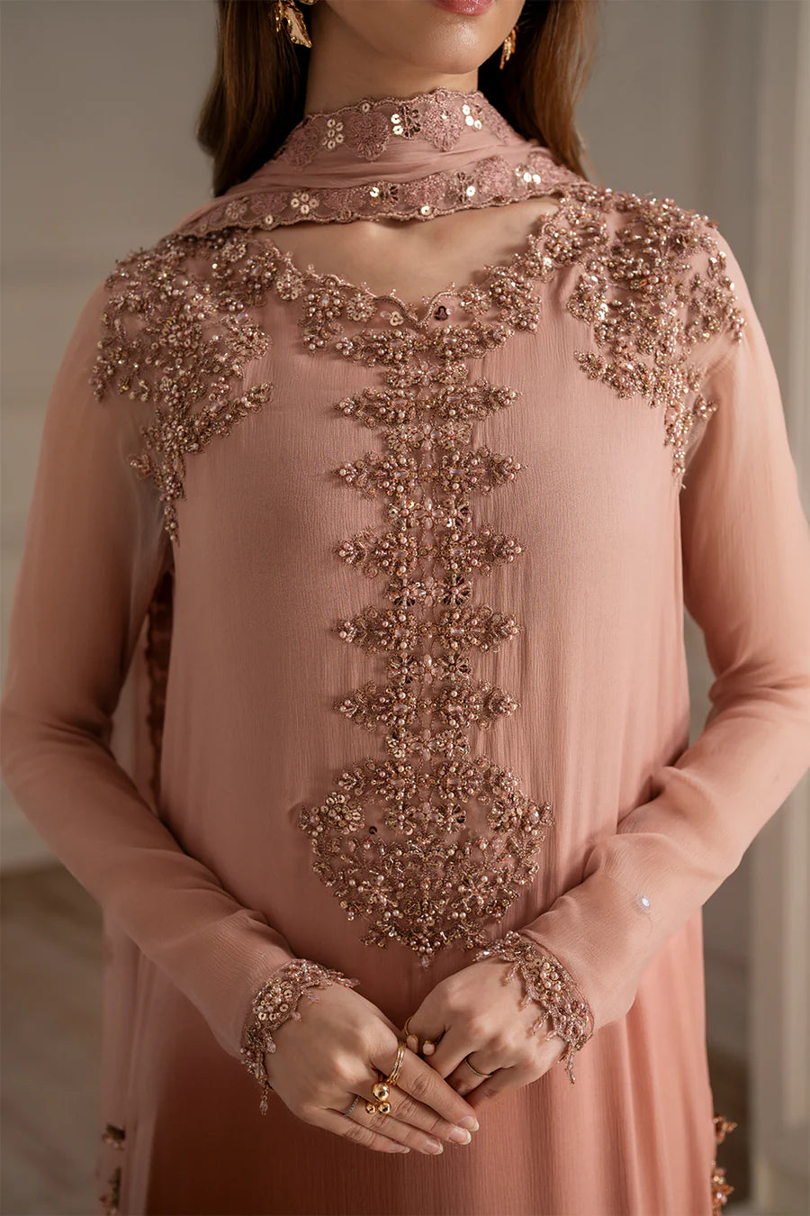 Iznik | Luxury Formal | UE-479 Embroidered Chiffon
