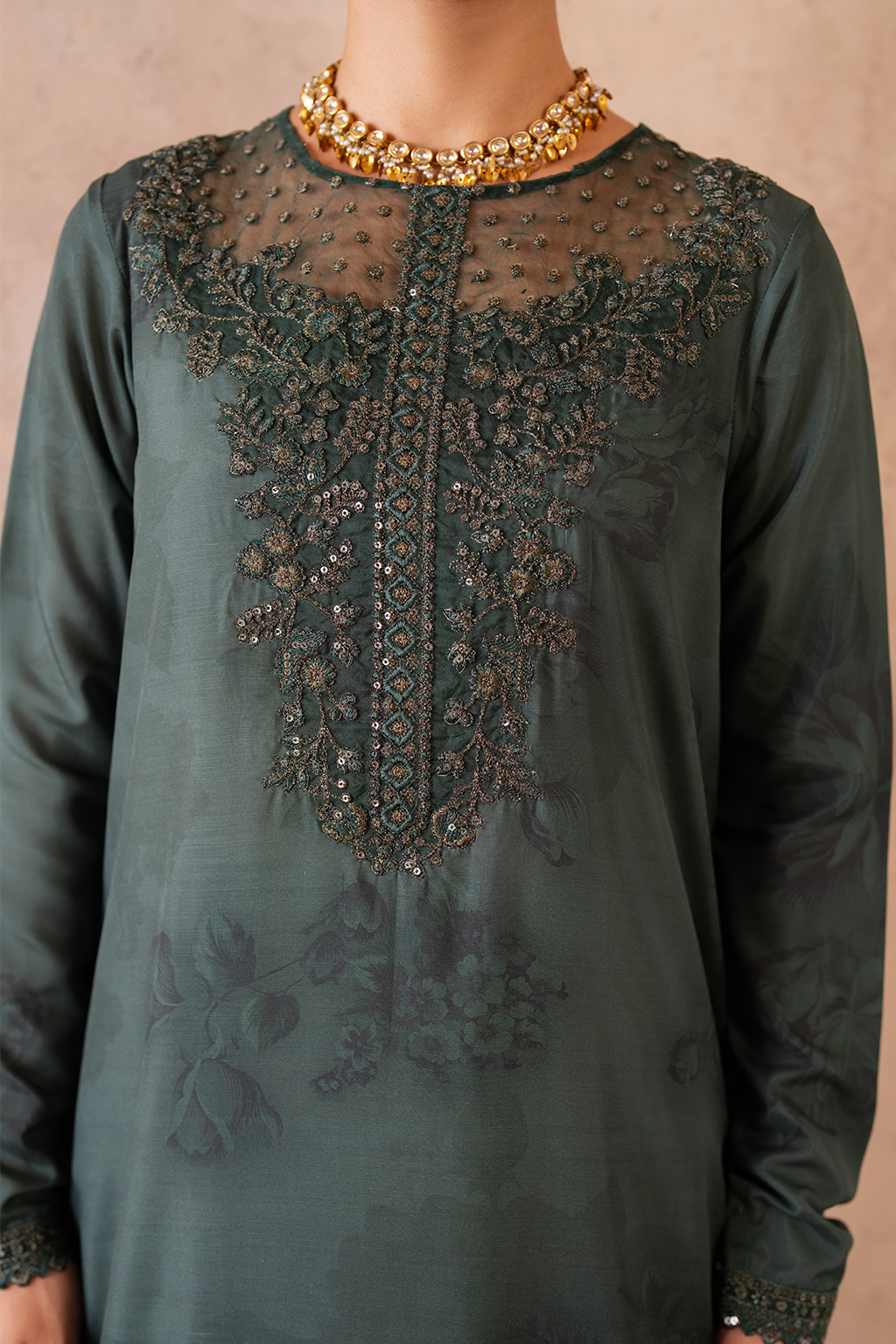 Embroidered Raw Silk By Iznik UE-324