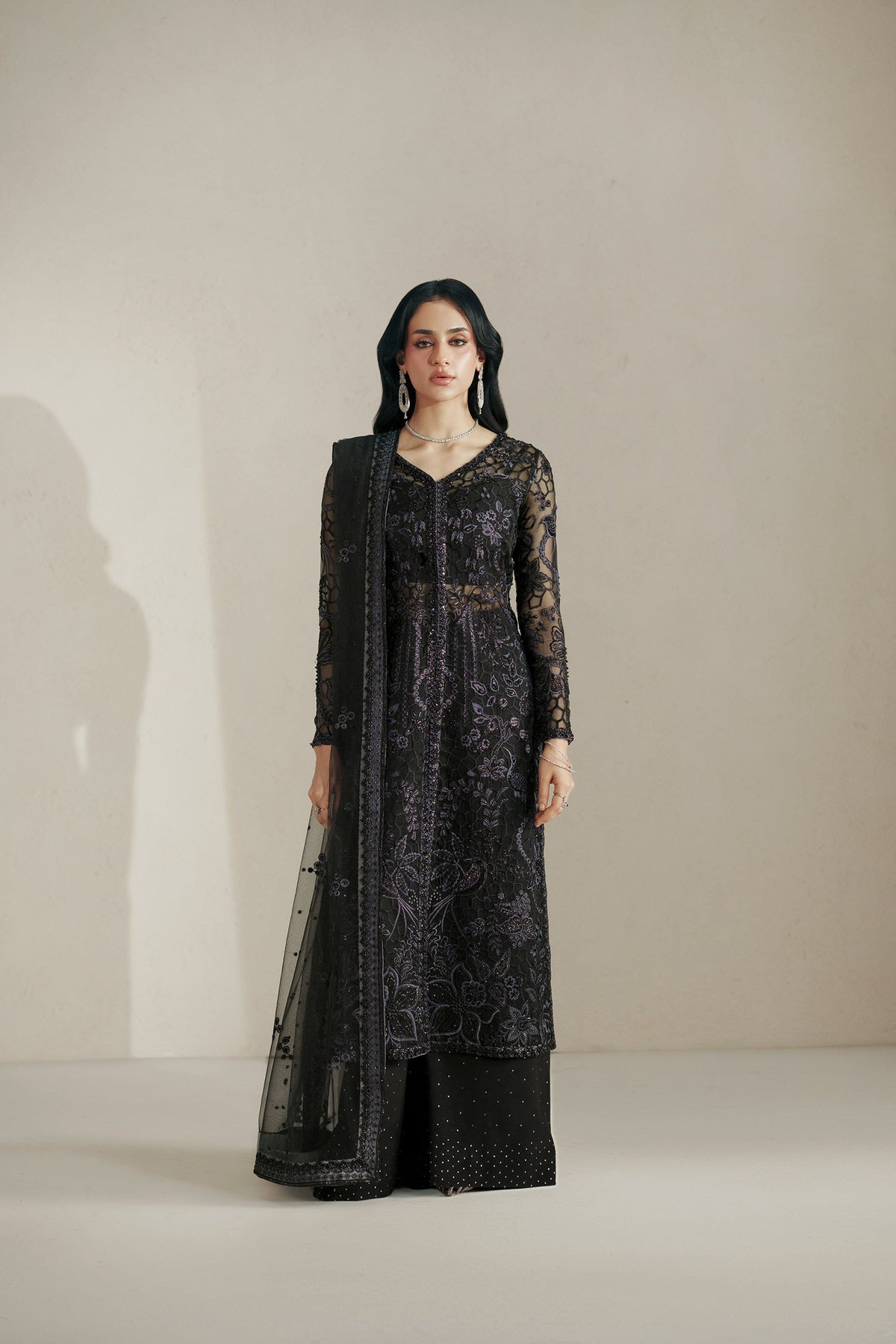 Vera Muse Black Shirt Set