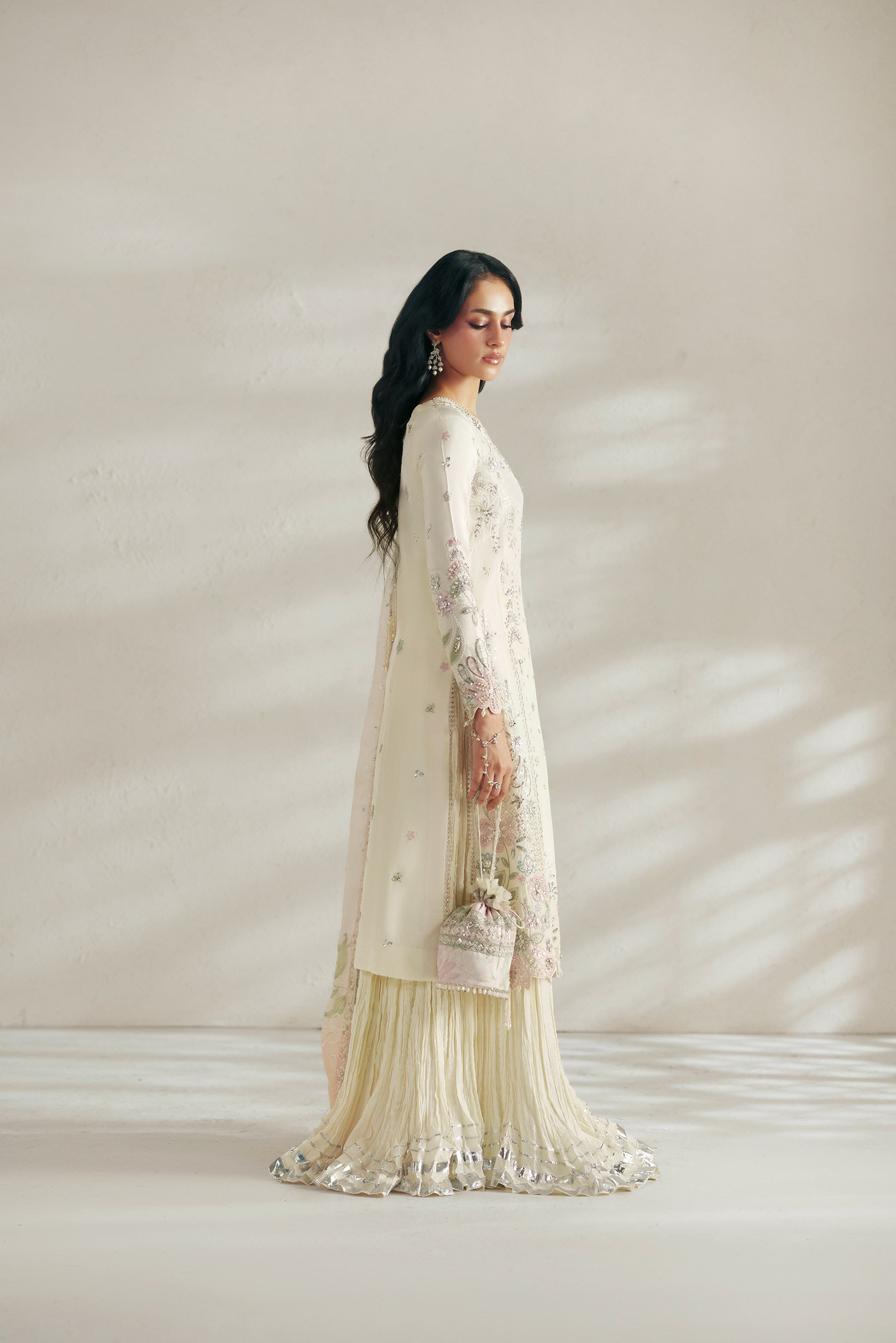 Vera Chand Ivory Shirt Set