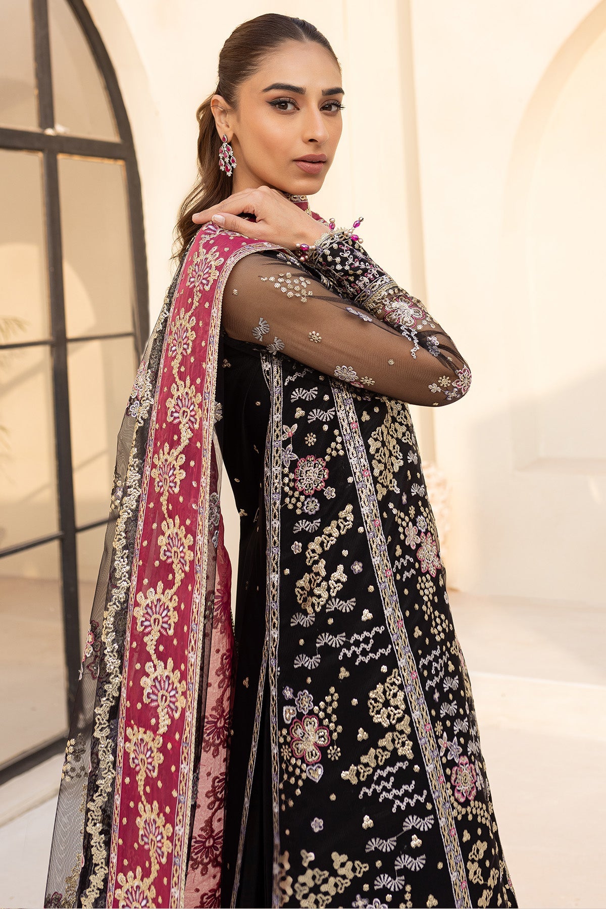 Farasha Stardust Noir L U’ZELLA Premium Formals collection