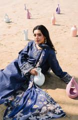 Seran Afsanah - Unstitched Lawn 26 Sia