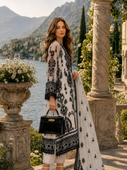 Nooriyah Luxury Embroidered Chiffon By Noor By Saadia Asad | D4 - Monochrome Muse