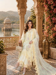 Nooriyah Luxury Embroidered Chiffon By Noor By Saadia Asad | D5 - Pale Yellow