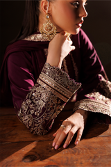 Iznik Formals | UE-733 Embroidered Ramen Silk