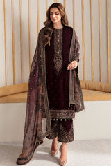 Embroidered Velvet Formal'24 By Jazmin VF-2012