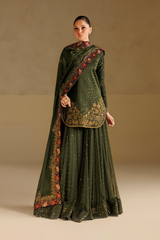 Iznik Formals | UE-732 Embroidered Ramen Silk