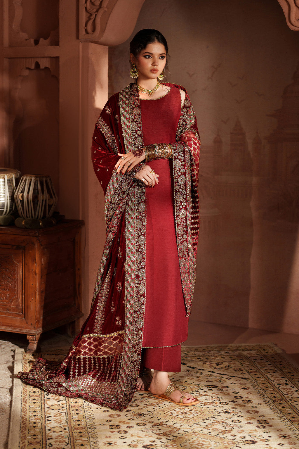 Iznik unstitched velvet outfit at Highway Fashion