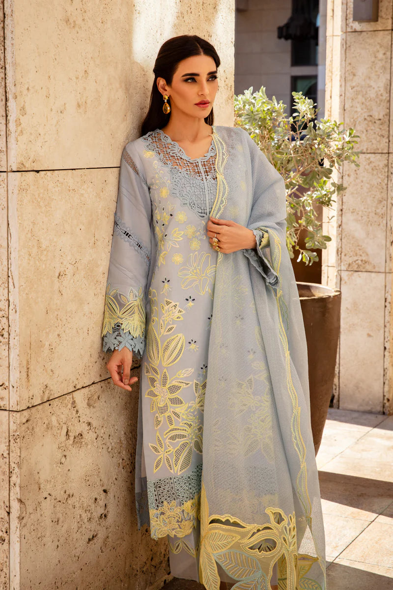 Premium Summer Collection '25 | Elnaz | 3PC Embroidered Lawn Suit