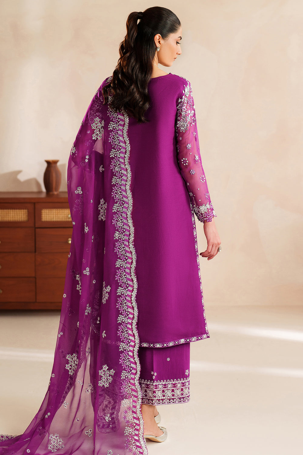 Farasha | Magenta Rose | Unstiched Formals 25