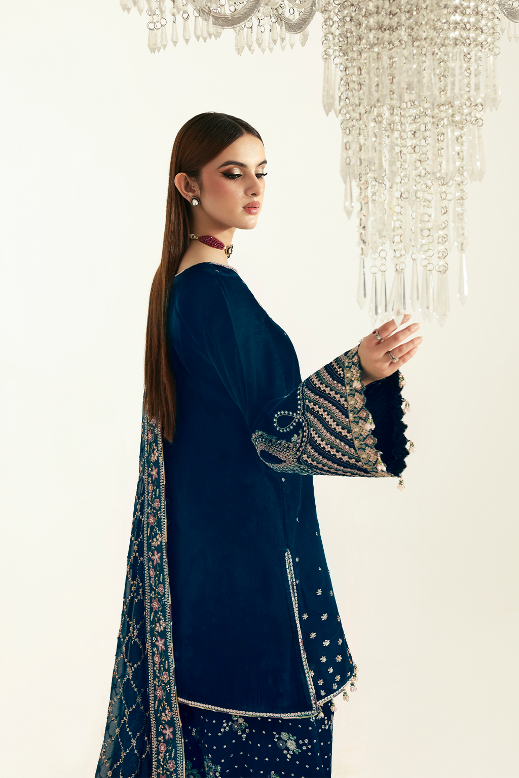 Highway Fashion Emaan Adeel Jahanara luxury embroidered velvet attire