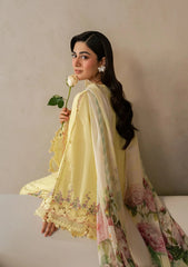 Elaf E-CRAFT - CHIKANKARI LAWN WITH CHIFFON DUPATTA '26 | EHC-3A SUNSTONE