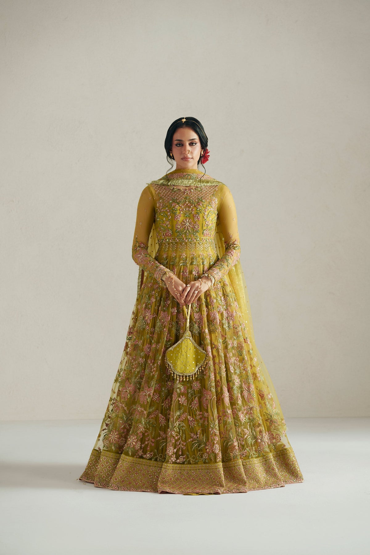 Vera Marigold Mustard Pishwas Set