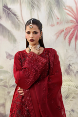 Front panel embroidery of Romansiyyah NOORMAHAL dress
