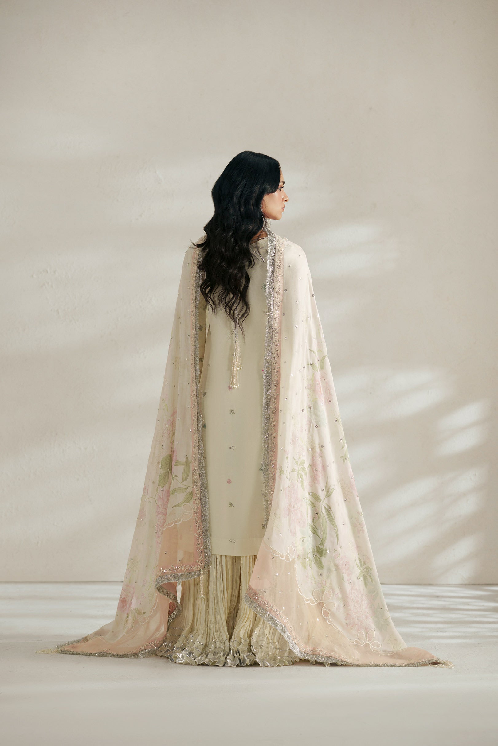 Vera Chand Ivory Shirt Set