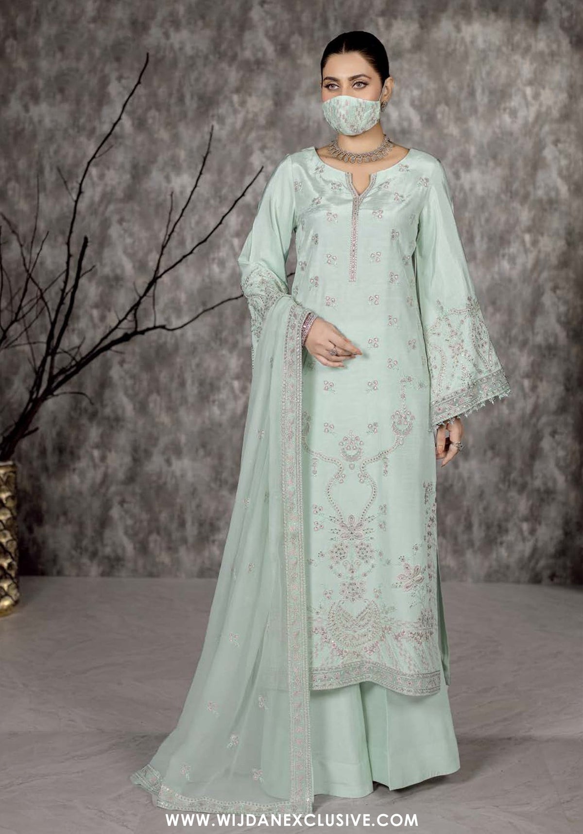 Flossie | SA-06 | Raw Silk Embroidered Collection 2025