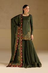 Iznik Formals | UE-732 Embroidered Ramen Silk