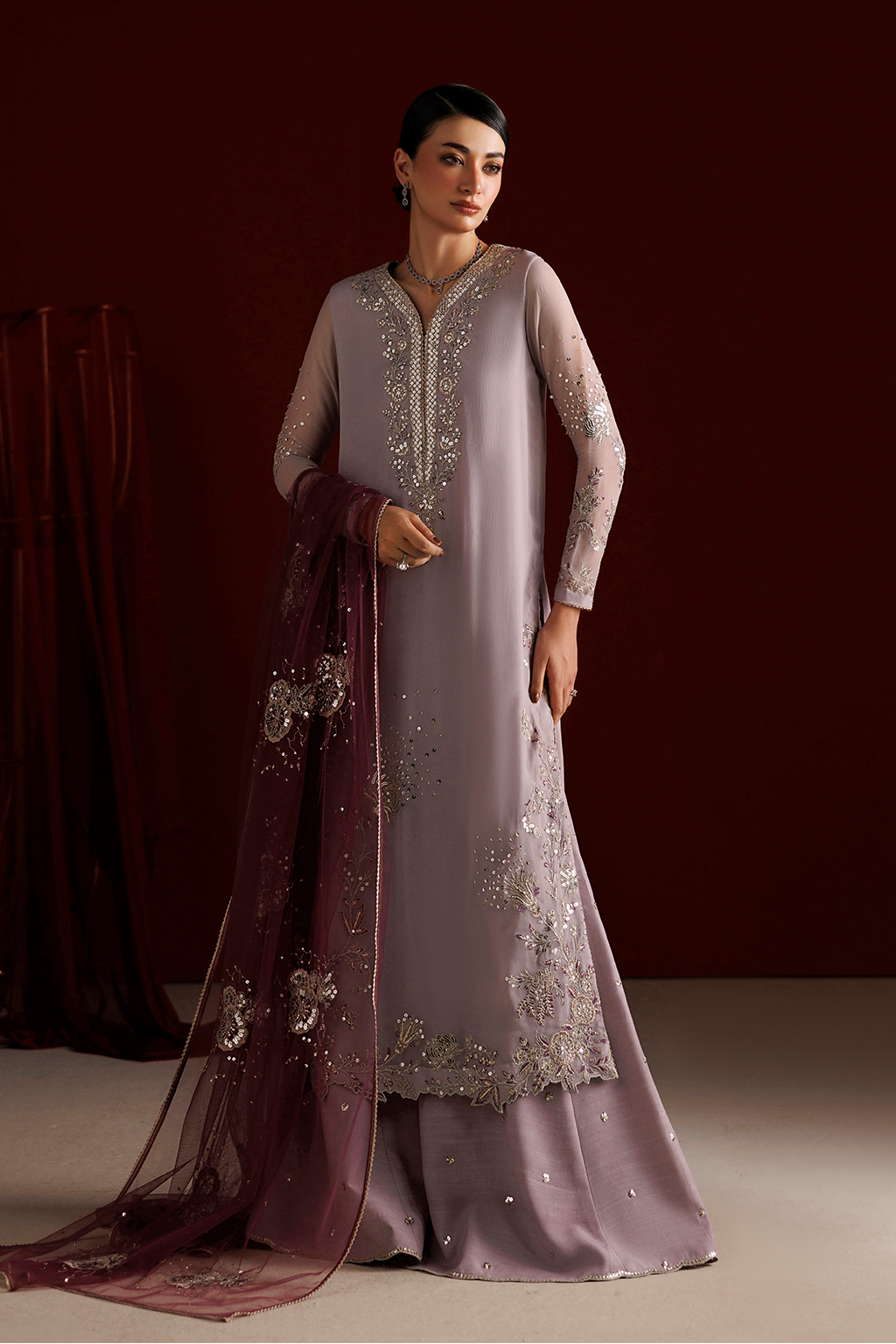 Iznik Semi Formals | CC-110 Embroidered Chiffon