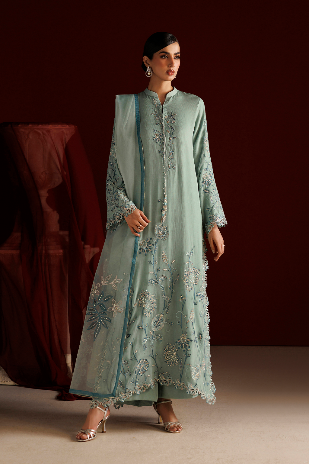 Iznik Semi Formals | CC-112 Embroidered Chiffon