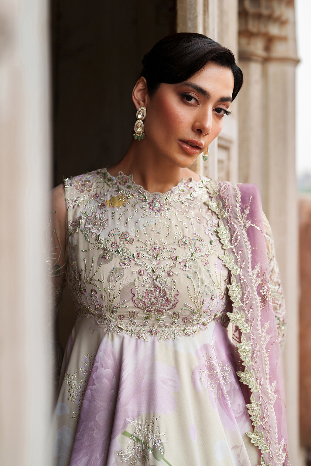 Iznik | Printed Formal | UE-546 Embroidered Chiffon