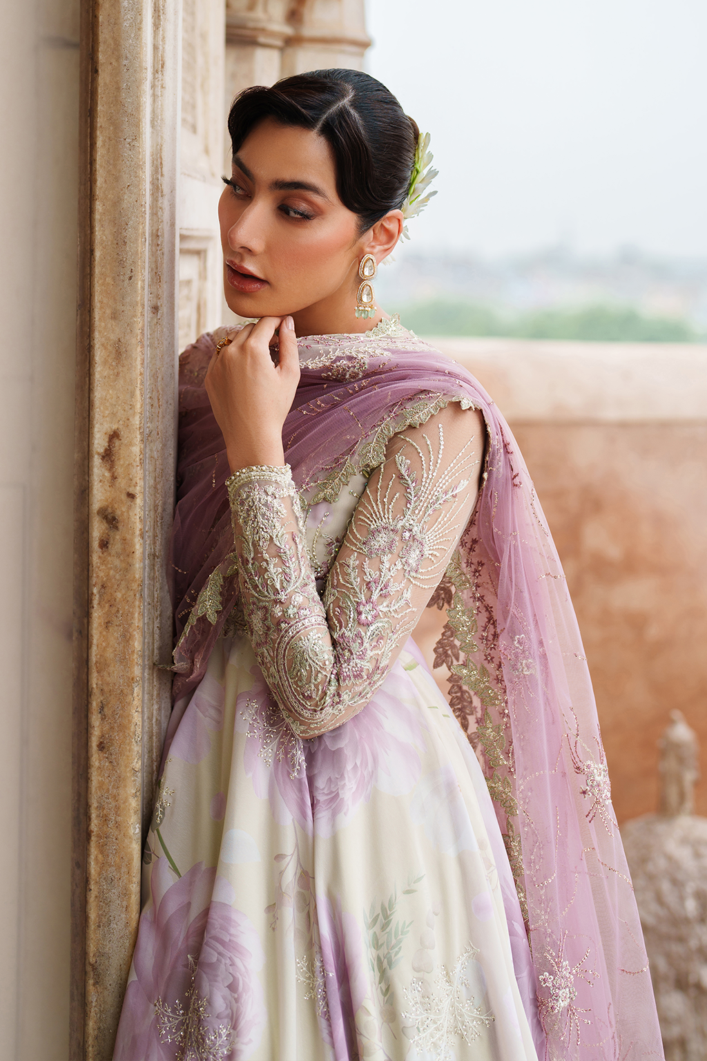 Iznik | Printed Formal | UE-546 Embroidered Chiffon