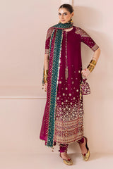Jazmin Velvet Formal Embroidered CVF D-02 navy velvet embroidered festive suit – Highway Fashion.