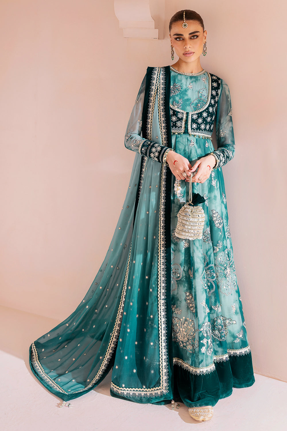 Jazmin Velvet Formal Embroidered CVF D-06 black velvet luxury embroidered suit – Highway Fashion multi brand.