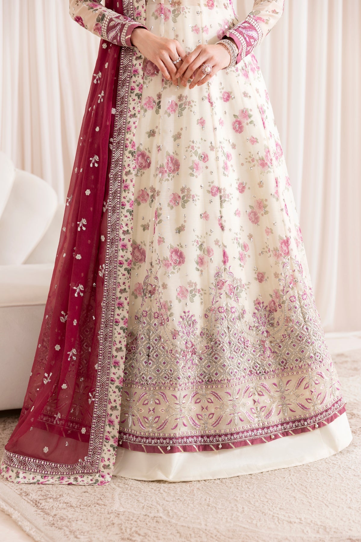 Xenia | DAMEERA | Embroidered Chiffon Formal
