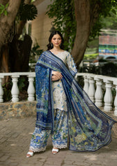 Elaf Signature Embroidered Lawn with Chiffon Collection Vol II '26 | ESG-8B CELINE