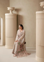 Elaf E-CRAFT - CHIKANKARI LAWN WITH CHIFFON DUPATTA '26 | EHC-6B CLAY