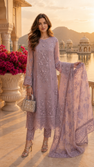 Nooriyah Luxury Embroidered Chiffon By Noor By Saadia Asad | D6 - Vintage Mauve