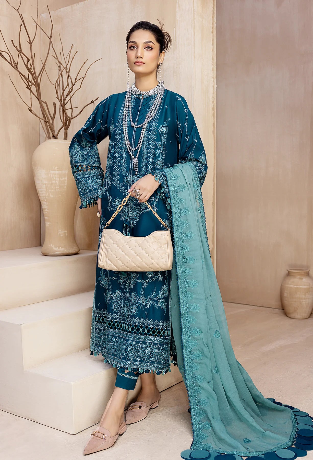 Elizabeth Luxury Unstitched Collection By Adan's Libas Yale