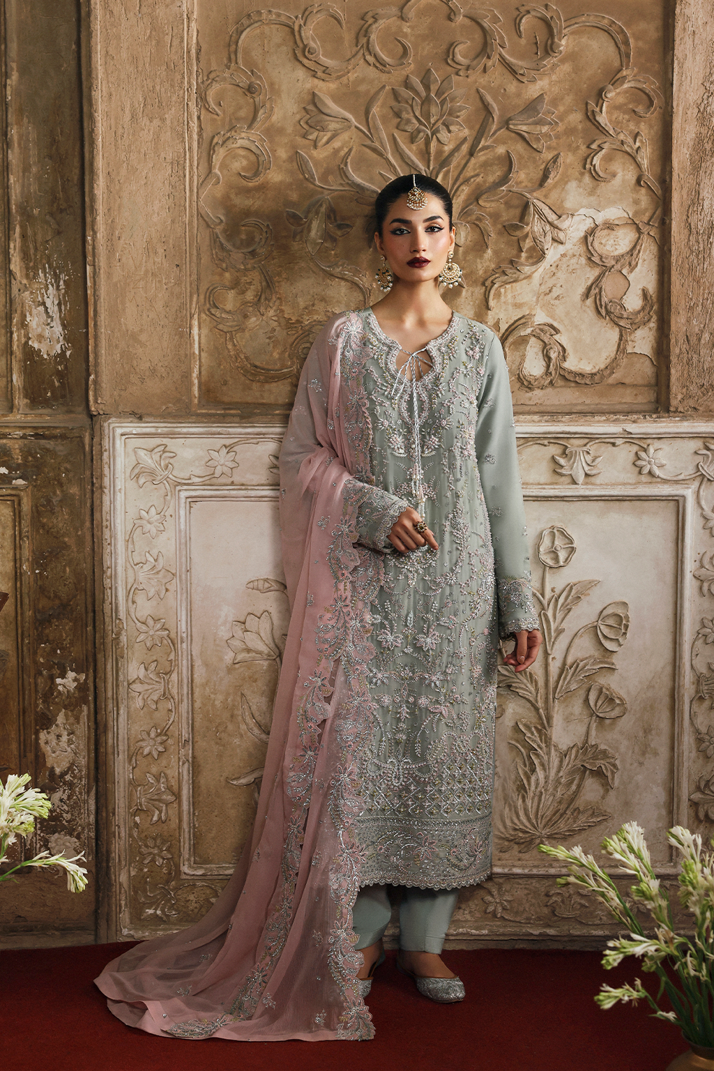 MAHPARI pista chiffon embroidered formal by Emaan Adeel