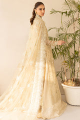 Farasha Golden Aura luxury formal outfit with organza dupatta