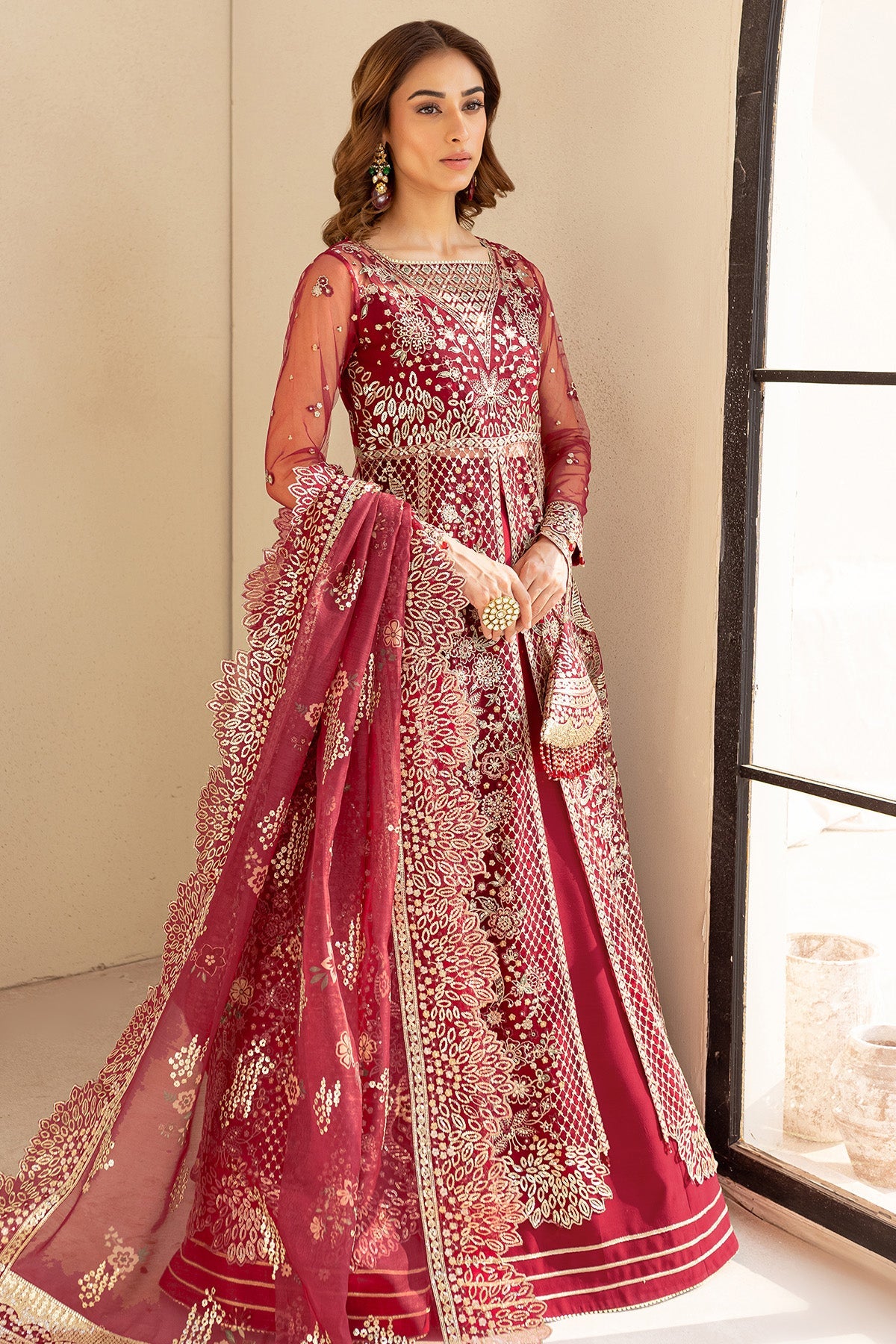 Farasha L U ' ZELLA 2025 collection – Carmine Allure premium festive attire