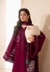 Elaf E-CRAFT - CHIKANKARI LAWN WITH CHIFFON DUPATTA '26 | EHC-4A GARNET