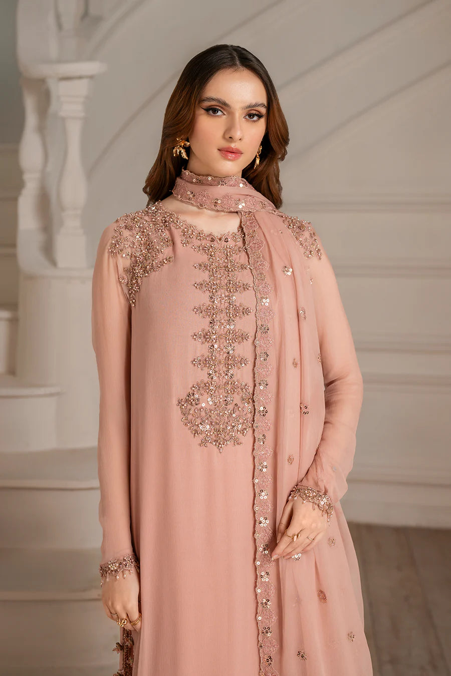 Iznik | Luxury Formal | UE-479 Embroidered Chiffon