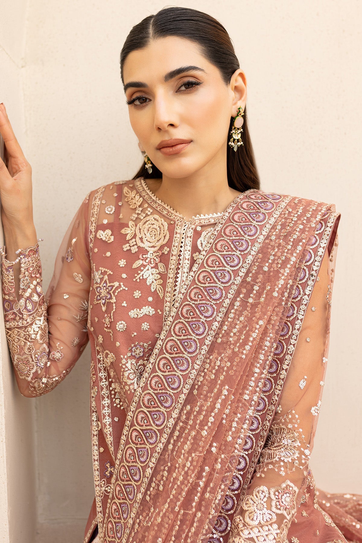 Farasha L U ' ZELLA 2025 collection – Vintage Rose festive premium attire