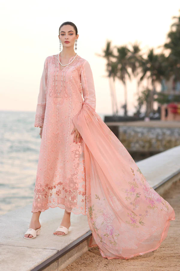 Noor Eid Luxury Laserkaari '25 | D3-B | 3PC Embroidered Lawn Suit