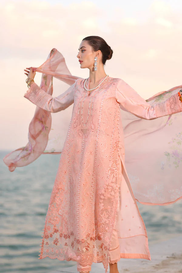 Noor Eid Luxury Laserkaari '25 | D3-B | 3PC Embroidered Lawn Suit