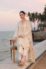Noor Eid Luxury Laserkaari '25 | D3-A | Embroidered 3PC Lawn Suit