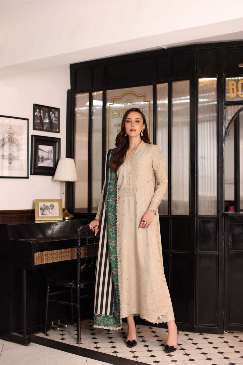 Noor Winter Embroidered Printkhaas '25 | D1 - B