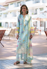 AJR Printed Chikankari '26 | Azure