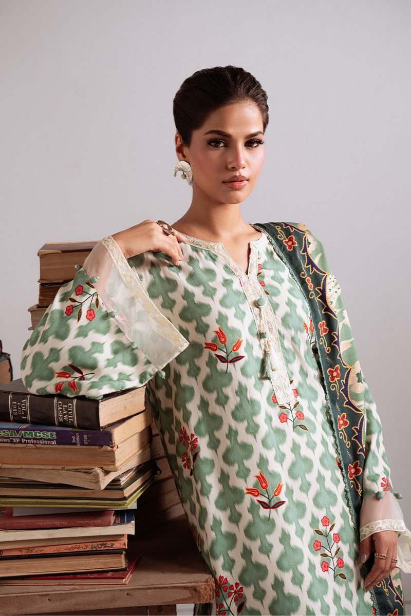 Khaddar & Linen'25 | Winter Collection | TRIBAL HAZE-3PC MARINA PRINTED SUIT