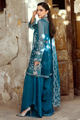 Back embroidery detailing of WN-04 NESSA chiffon formal dress